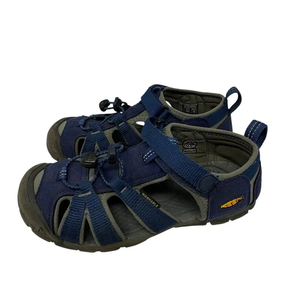 Keen Blue and Grey Strappy Nylon Water Hiking Shoes Unisex Size‎ 3